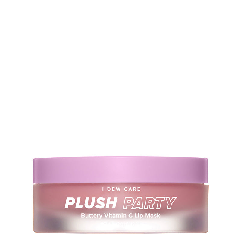 plush party buttery vitamin c lip mask I DEW CARE smoother lips with this nourishing mask made with cocoa butter that helps kiss dryness goodbye I Dew Care Vitamin To-Glow