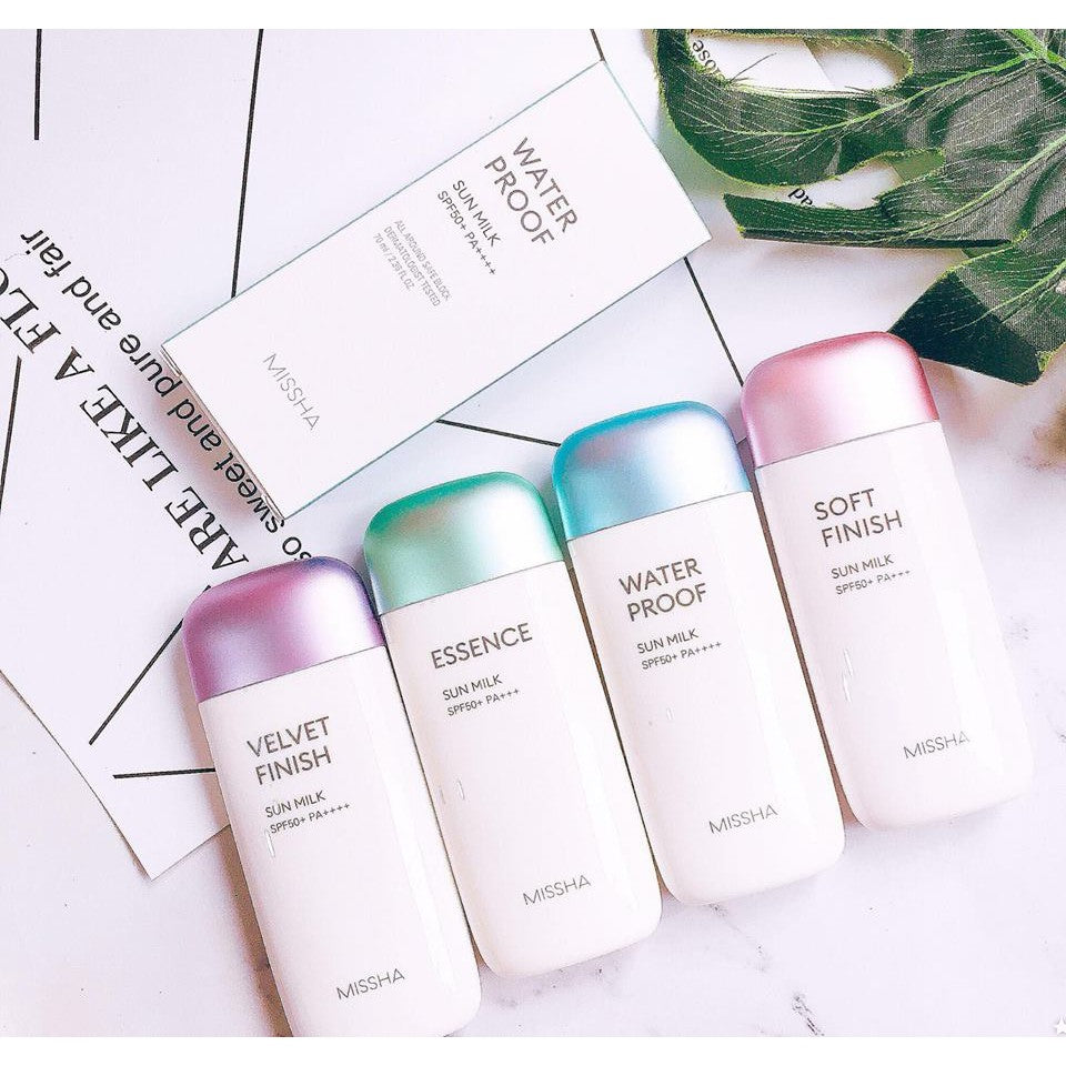 Missha All Around Safe Block Soft Finish Sun Milk SPF50+ PA+++ 70ml - Korean Facial Sunscreen