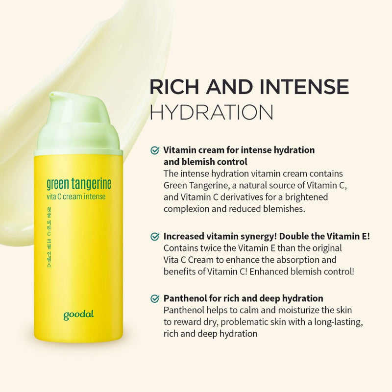 Goodal Green tangerine vitamin C Cream Intense - Korean-Skincare