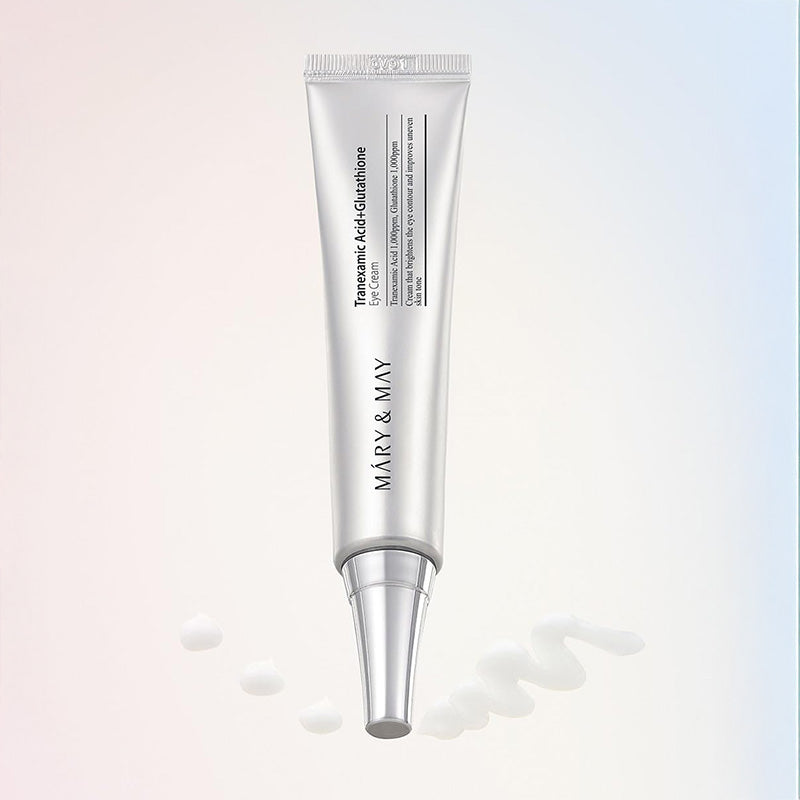 glutathione eye cream special set Mary & May Tranexamic Acid + Targets dark circles and uneven eye tone Brightens dull under-eye area Helps improve fine lines and tired-looking eyes Brighten and refresh your skin with the Glutathione Eye Cream Special Set Glutathione Eye Cream Special Set