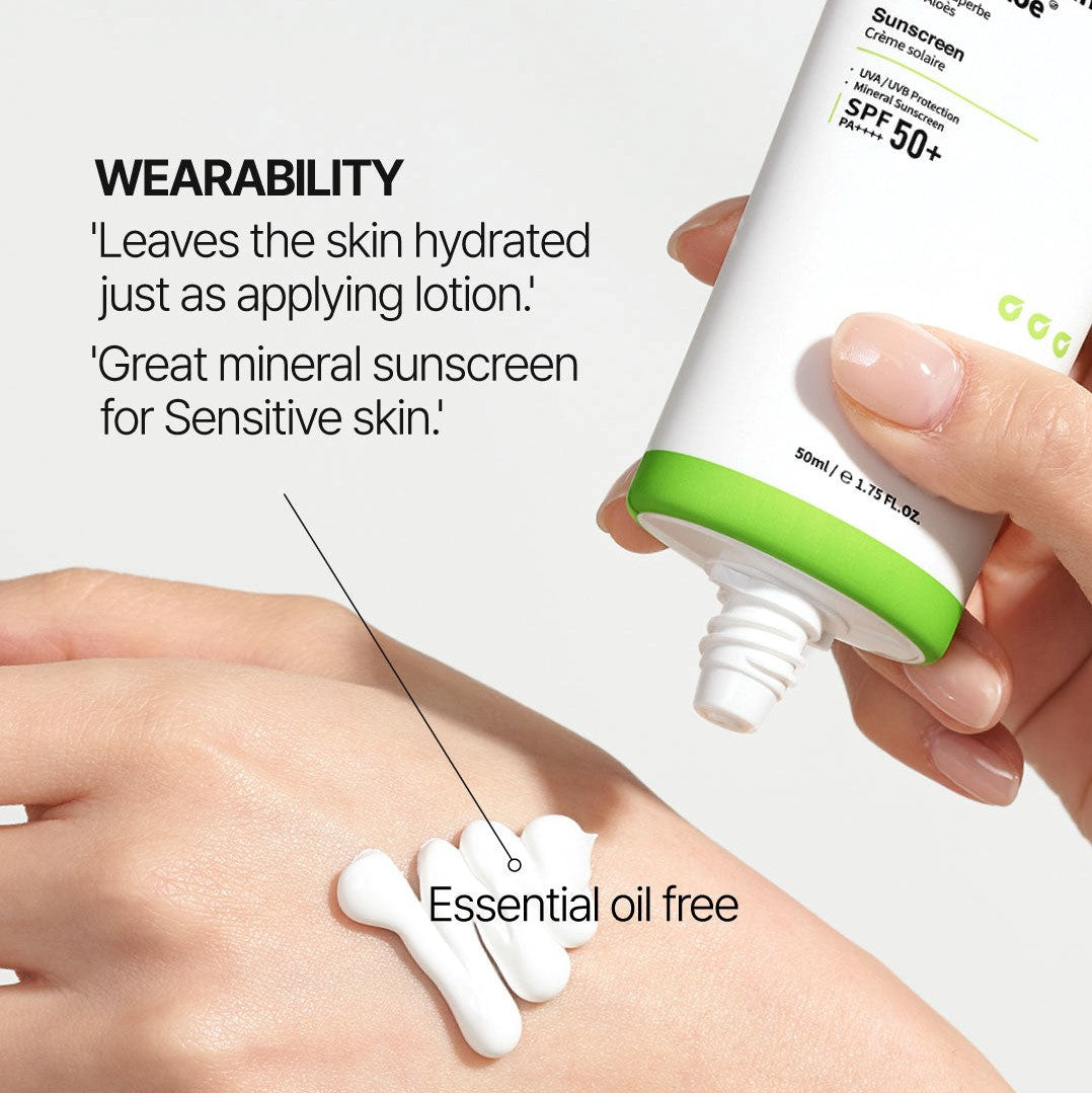  Super Soothing Cica & Aloe Sunscreen SPF50+ PA++++ - Korean-Skincare