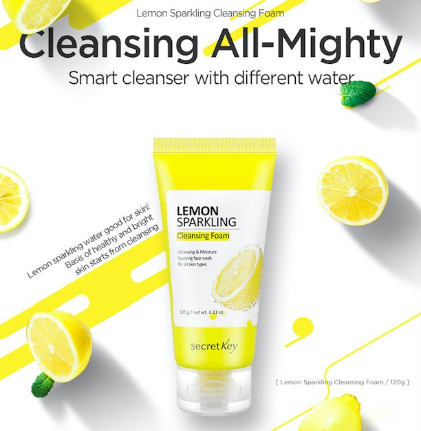 Secret Key Lemon Sparkling Cleansing Foam - Korean-Skincare